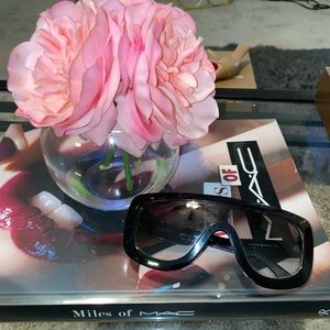 Black Celine Shield Sunglasses